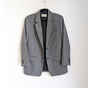 Everlane Gray Blazer Classic Wool-Blend Suit Jacket